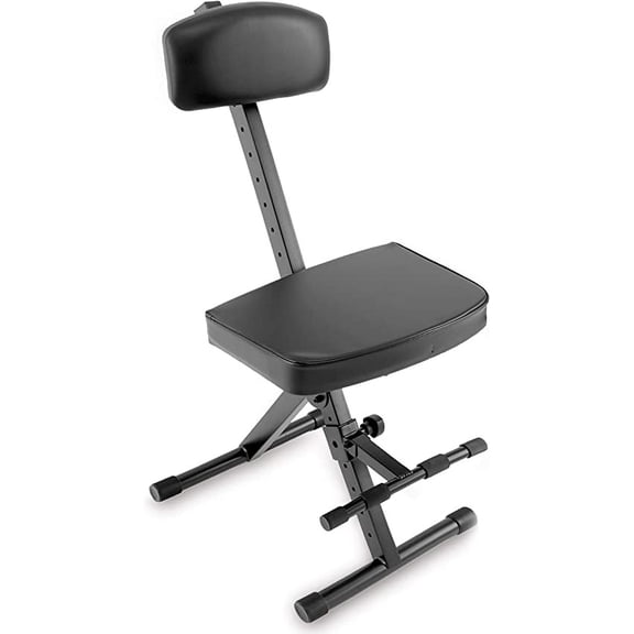 Pyle Padded Bench-Guitar/Keyboard Performer and DJ Deluxe Seat w/Adjustable Backrest
