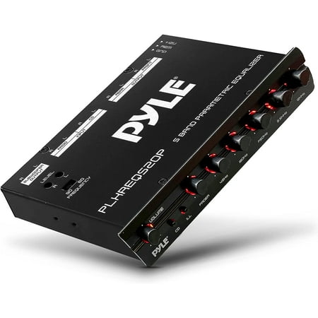 Pyle Parametric Equalizer with Subwoofer - 5 Volt RMS Pre-Amp Output W/ Subwoofer Gain Control