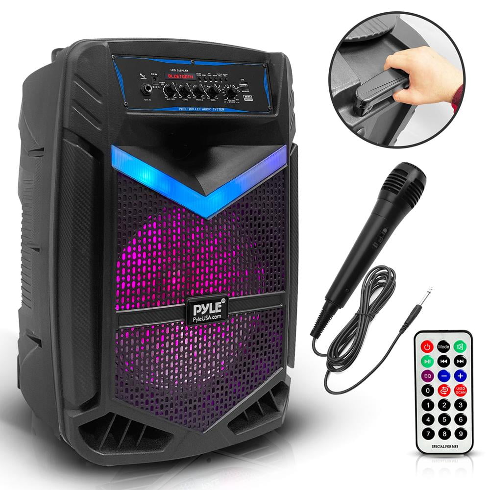 Pyle Portable Bluetooth PA Speaker - 600W Rechargeable Outdoor