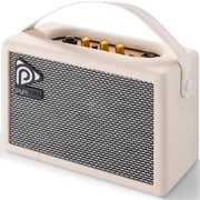Pyle Portable Electric Guitar Amplifier   5" High-Definition Speaker with Volume, Bass & Treble Controls, Lightweight Plywood Cabinet with Gold Plate & Leather Finish