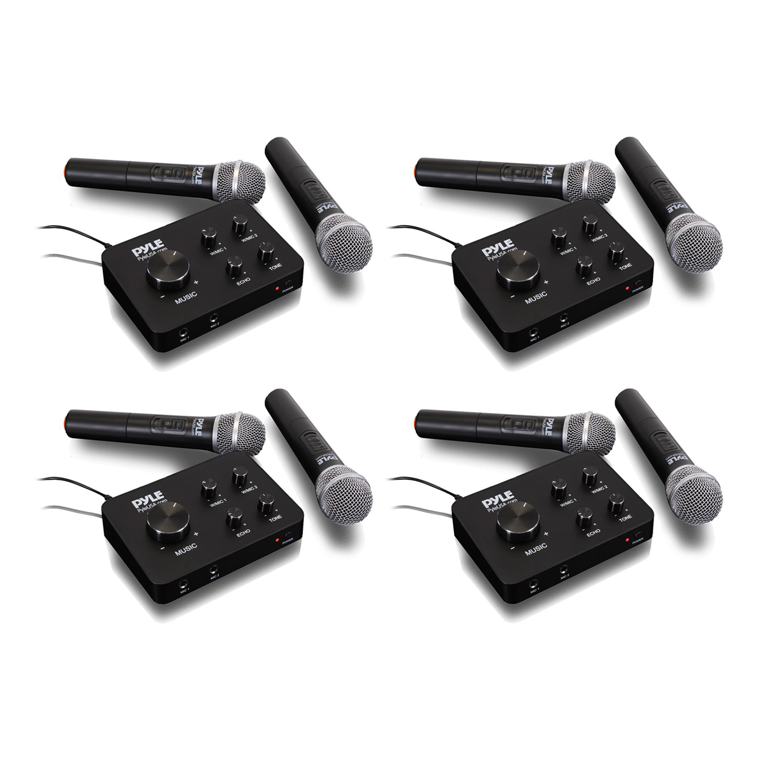 Pyle Portable Home Theater Karaoke System Set w/ 2 Wireless Microphones