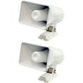 thumbnail image 1 of Pyle Pro 6" 50W 8 Ohms Indoor and Outdoor PA Horn Speaker, White (2 Pack), 1 of 7