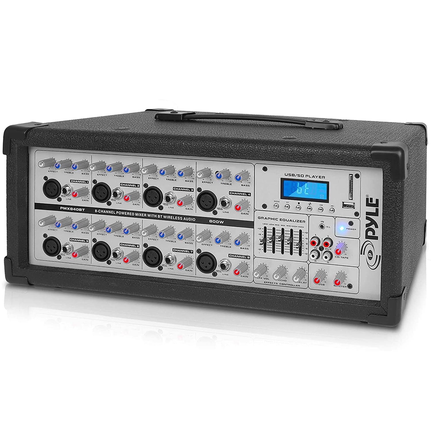 Pyle Pro 8 Channel Professional Studio Audio Sound Board Mixer System