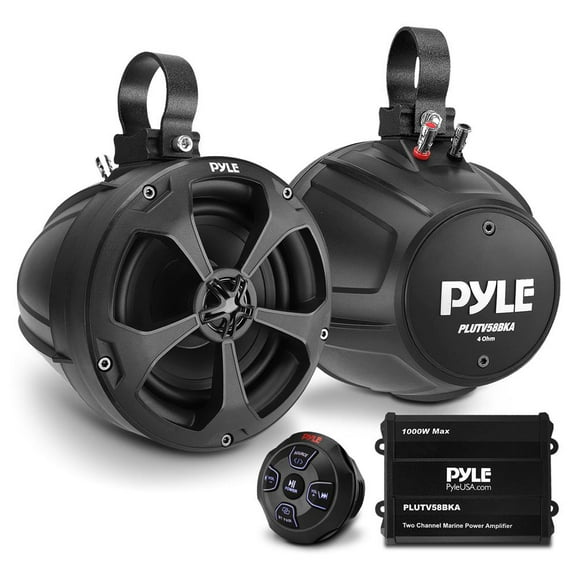 Pyle Pro Audio Power Sports 5.25" Waterproof Rated Marine Speakers, Black