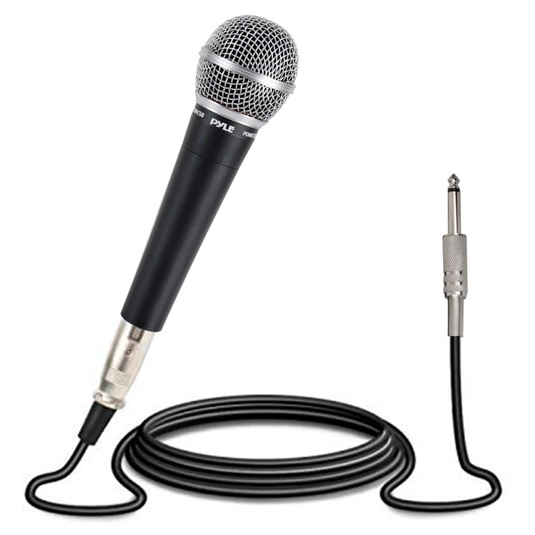 Pyle PDMIC58 Handheld Dynamic Microphone, Black, 15' Cable