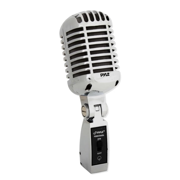 Pyle Pro PDMICR68SL Vintage Retro Dynamic Vocal Microphone w/ 16 Foot XLR Cable