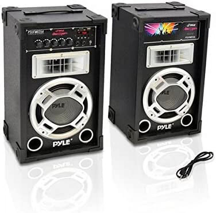 Pyle Pro PSUFM837BT 800-Watt Disco Jam Powered Active/Passive PA Bluetooh Dual Speaker System - image 1 of 5
