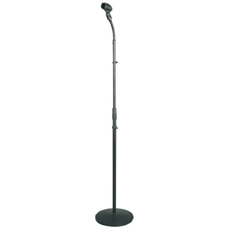 PylePro - Universal Compact Base Microphone Stand with Gooseneck