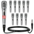 thumbnail image 1 of Pyle Professional Dynamic Microphone - 10-Pack Unidirectional Handheld Mic with Built-in Pop Filter, High Signal Output, 6.5 ft. XLR Audio Cable, Ideal for Stage, Karaoke & Studio Performances, 1 of 7