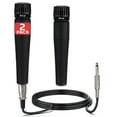 thumbnail image 1 of Pyle Professional Dynamic Microphone - 2-Pack Unidirectional Handheld Moving Coil Mic with Built-in Pop Filter, 15 ft. XLR Audio Cable, Ideal for Stage, Karaoke & Studio Performances, 1 of 7