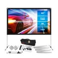 thumbnail image 1 of Pyle Projector Screen with Stand - 80" 16:9 HD 4K Portable Lightweight Freestanding Foldable Indoor Outdoor Movie Projection Display., 1 of 7