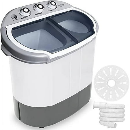 Pyle Pure Clean 110 Volt 2 in 1 Compact and Portable Washer and Dryer, Gray