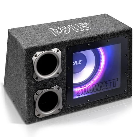 Pyle Single 10" Inch Vented Subwoofer Enclosure - 500-Watt Peak Power Car Audio Sub-Woofer Speaker