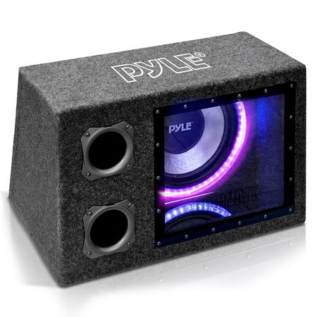 Pyle Single 12" Inch Vented Subwoofer Enclosure 600-Watt Peak Power Car Audio Sub-Woofer Speaker