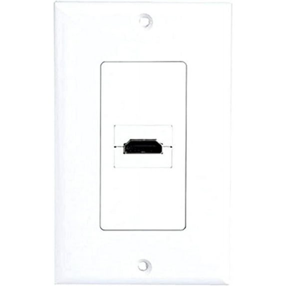 Pyle Single Port HDMI Wall Plate - In-Wall High Speed HDMI Cable Jack Socket Outlet W/ Frame Cover