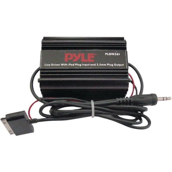Pyle Stereo Audio Ground Loop Isolator - 6 Volt Audio Line Driver Buzzing Humming Hissing Noise Filter Eliminator W/ iPod Direct To 3.5mm / 1/8" Male Connection - for Car/Home Stereo System PLDN36I