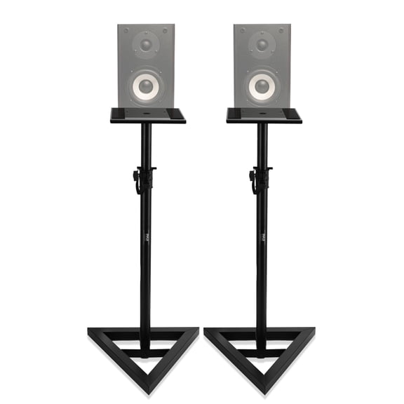 Pyle Telescoping Heavy Duty Studio Monitor Speaker Stands Pair 26-52", 90 lb, Black Metal