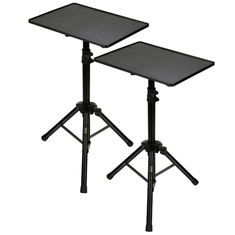 Pyle Universal Laptop Projector Tripod Stand 2 Pcs Computer, Book, DJ