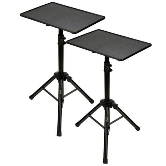 Pyle Universal Laptop Projector Tripod Stand - 2 Pcs Computer, Book, DJ Equipment Holder Mount