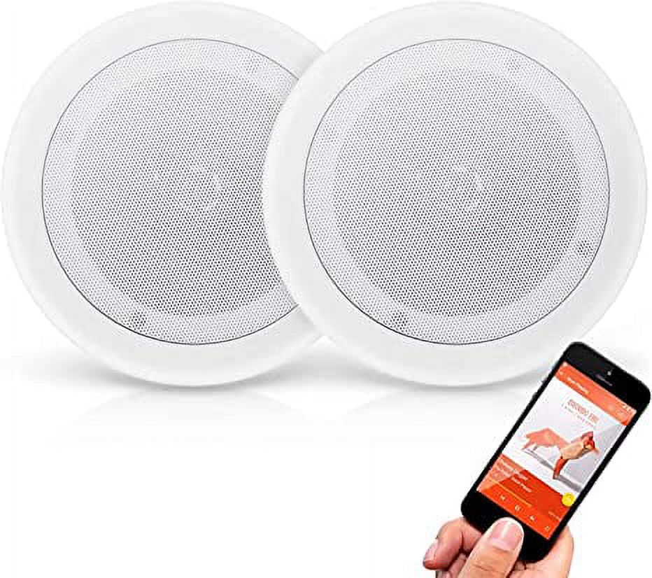 Pyle Wi-Fi Bluetooth 5.25” In-Wall/Ceiling Dual Active & Passive Speaker System W/ 240 Watts Remote - image 1 of 6