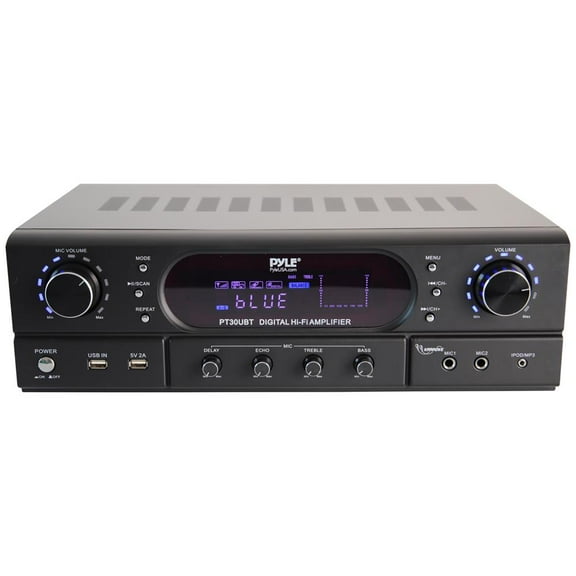 Pyle Wireless BT Streaming Receiver Amplifier MP3/USB Readers