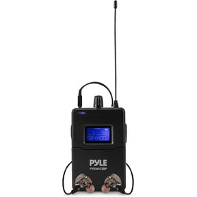 Pyle Wireless In-Ear Monitor Bodypack Receiver – IEM System with Dual-Driver Earphones, 220 Selectable Frequencies, Stable Signal Transmission for Stage, Rehearsal & Studio Use