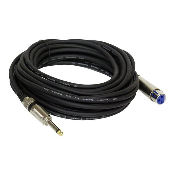 PYLE PPMJL30 - 30ft. Professional Microphone Cable 1/4'' Male to XLR Female