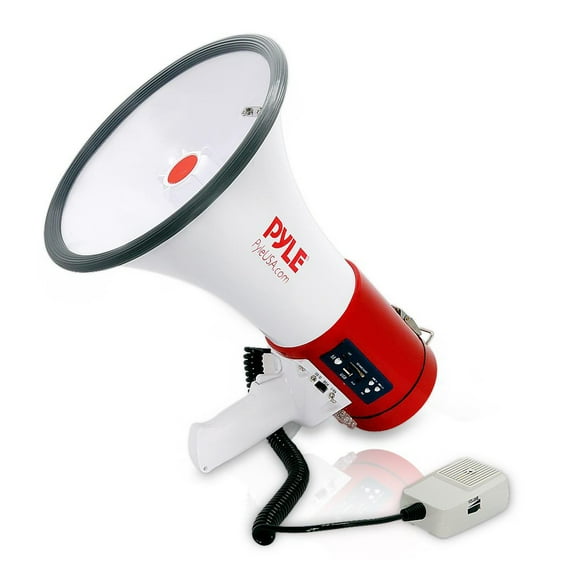 PyleHome PMP57LIA Megaphone - 50 W Amplifier - Built-in Amplifier - USB Port - Battery Rechargeable - 16 Hour