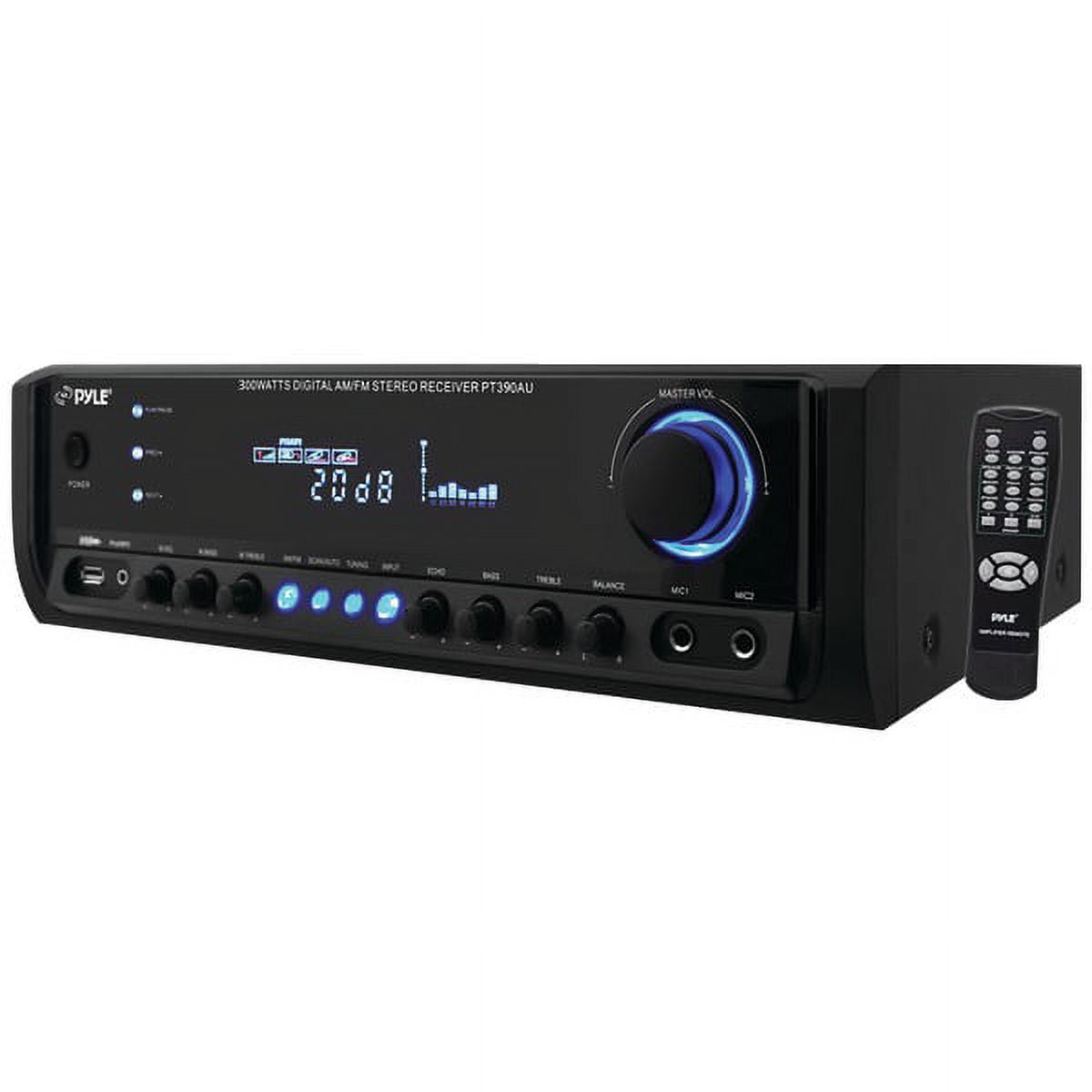 PyleHome PT390AU AM/FM Receiver - 300 W RMS - 4 Channel - AM, FM - USB - iPod Supported