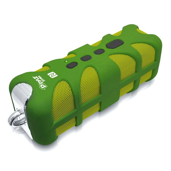 PyleHome PWPBTN65GN - Sound Box Splash Rugged & Splash-Proof Marine Grade Portable Wire-less Speaker with NFC Pairing and AUX Input (Green Color)