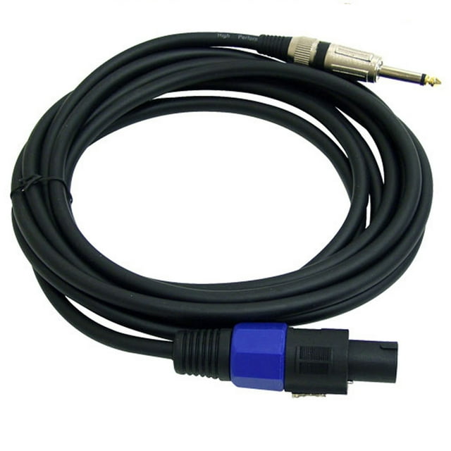 PylePro 15ft. 12 Gauge Professional Speaker Cable Compatible With Speakon Connector to 1/4" Male