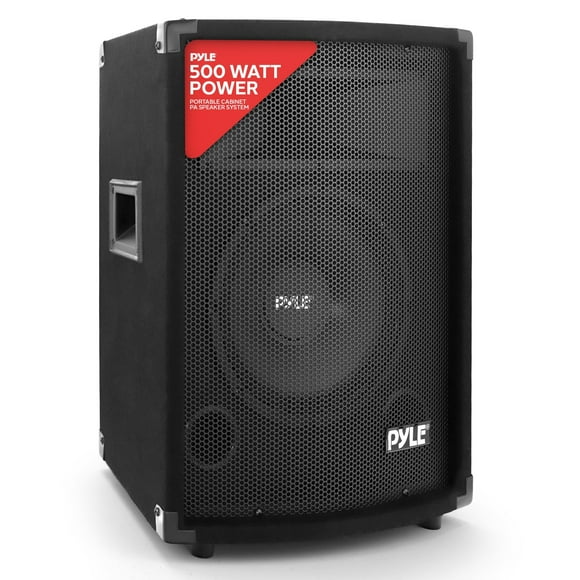 PylePro Passive Cabinet PA Speaker Durable 500 Watt Portable Outdoor Sound System w/ 10" Woofer, 1.5" Kapton VC, 4" x 10" Super Horn for Mids and Highs, Black, One Size PADH1079