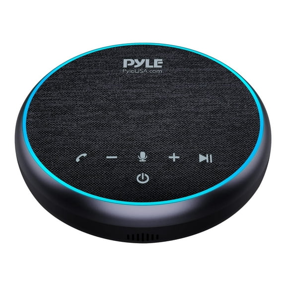 PyleUsa Conference Speaker Bluetooth Speakerphone - Multipurpose Conference & Streaming Speaker,Noise Canceling Swiss Immersive Crisp Voice Pickup for Office,Travel,Home, w/USB-C,Aux Cables - PSCN42