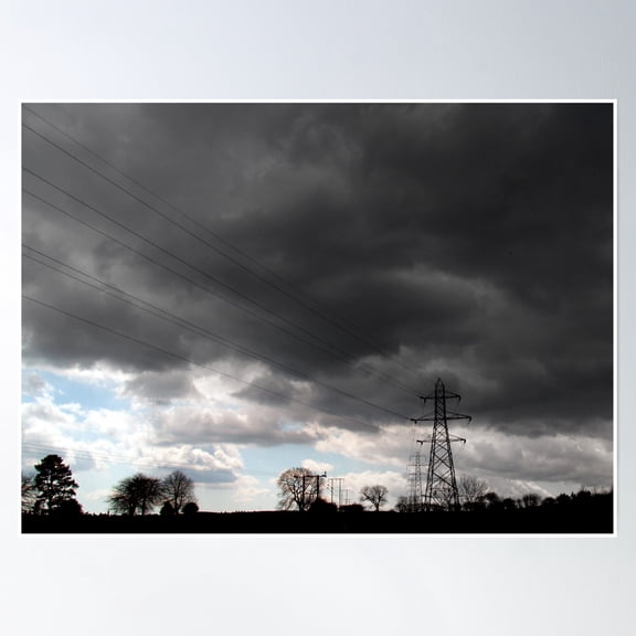 Pylon Sky Poster Wall Art, Modern Wall Decor, 8x12 UNFRAMED