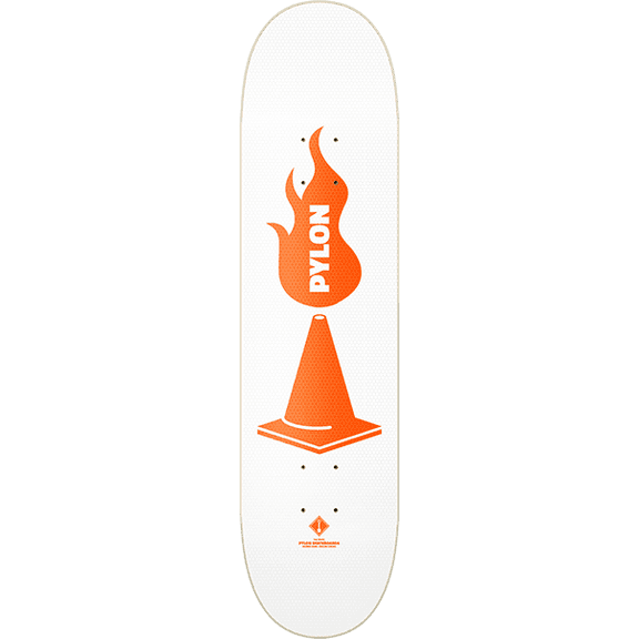 Pylon The Shovel Skateboard Deck 8.38 White