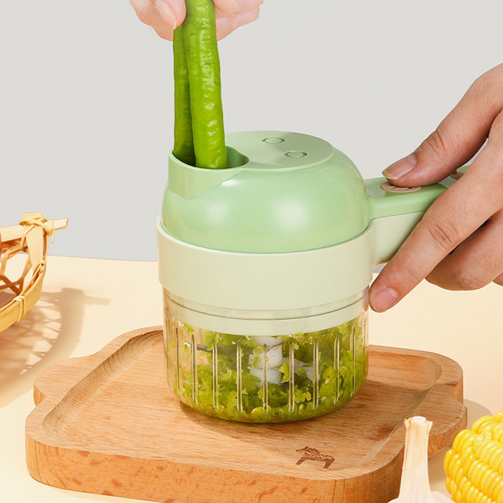 Multi-Functional Manual Food Chopper Compact Hand Held Vegetable