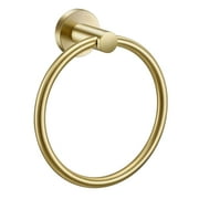 Pynsseu Hand Towel Ring Holder Round Bath Towel Rack Wall Mount Hanger for Bathroom,Stainless Steel,Gold