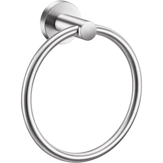Sigrena Hand Towel Ring Holder Round Bath Towel Rack Wall Mount Hanger for Bathroom,Stainless Steel,Silver