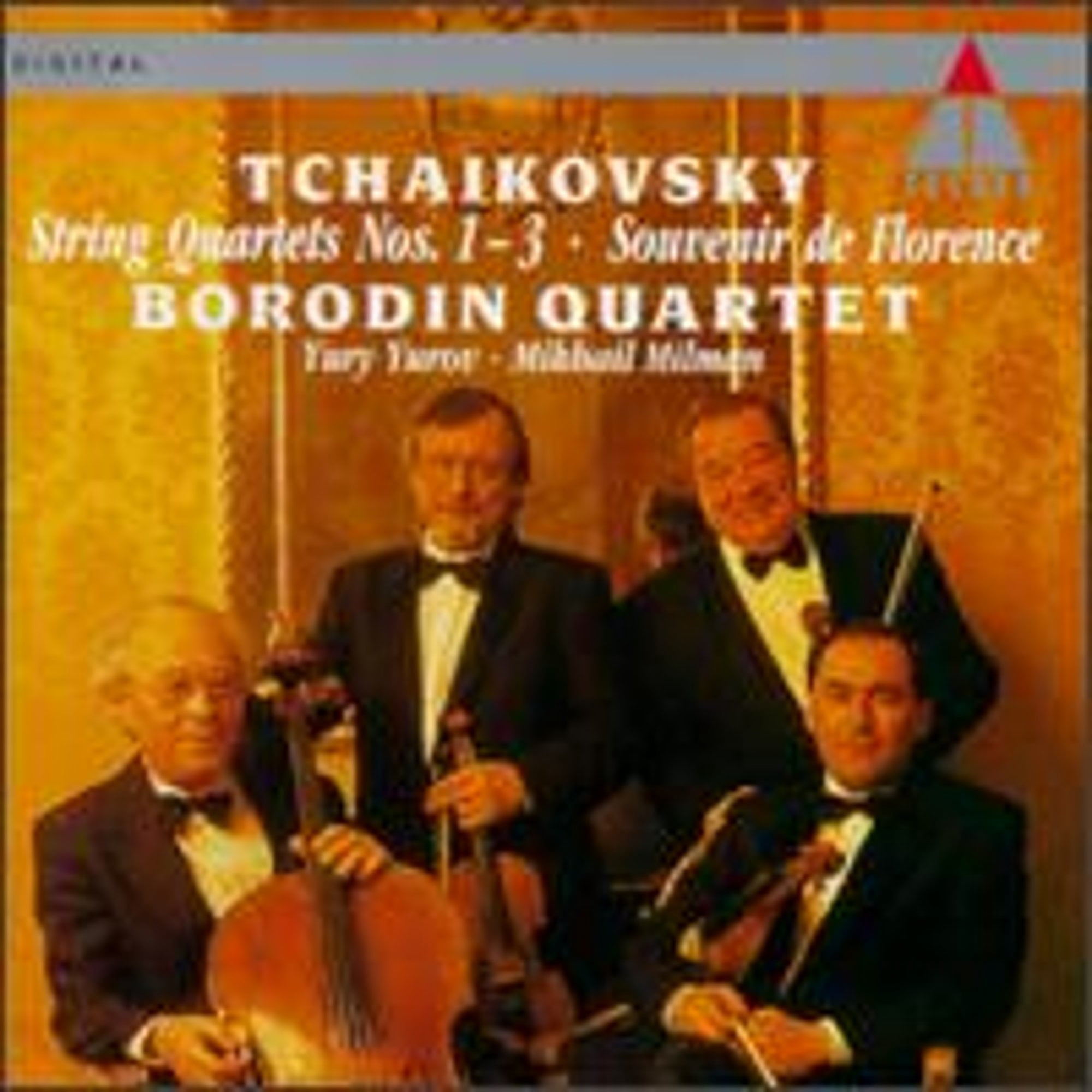 Pre-Owned Tchaikovsky: 4 String Quartets; Souvenir de Florence (CD 0745099042226) by Andrei Abramenkov (violin), Borodin Quartet, Dmitri Shebalin (viola), Mikhail Kopelman (violin), Mikhail Milman (cello);...