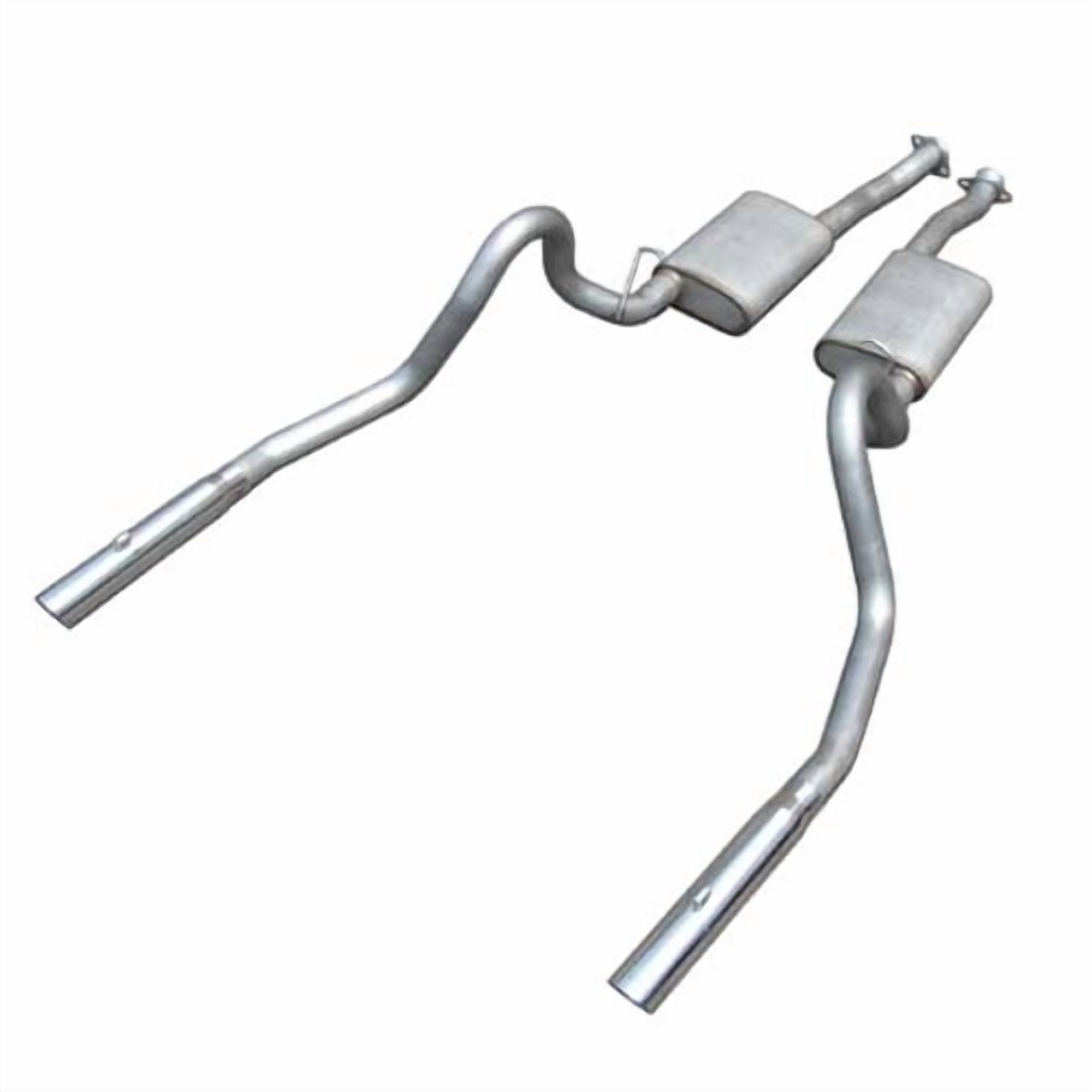 Pypes Exhaust Violator 2-1/2 in Cat-Back Muffler System for 1979-1997 Ford Mustang, Stainless Steel