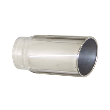 MOTORSPORTPLUS 5" Inlet 8" Outlet 15" Stainless Steel Exhaust Tip – Rolled Edge, Polished