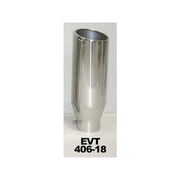 Pypes Performance Exhaust Exhaust Tip 4in x 6in 18in L Polished Bolt-on