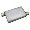 thumbnail image 1 of Pypes Performance Exhaust MVV10 Violator Series Muffler; 14 in.; 2.5 in. Offset/Offset; Hardware Not Incl.; Natural 409 Stainless Steel;, 1 of 4