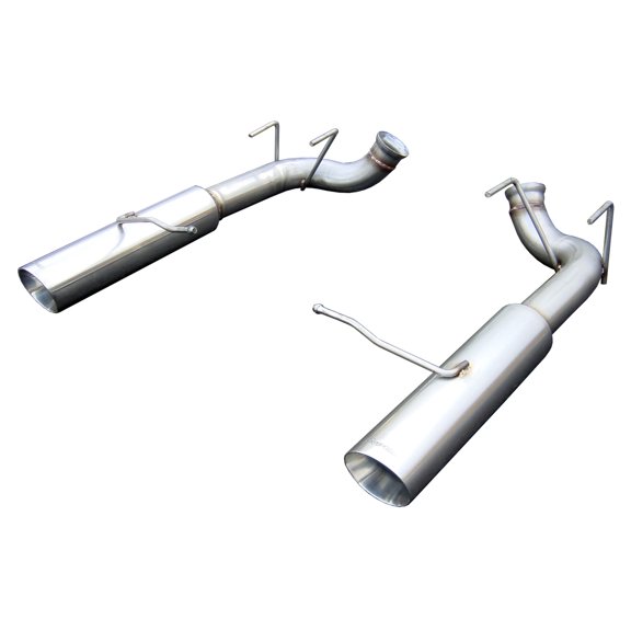 Pypes Performance Exhaust SFM76MS Pype Bomb Series Axle Back Exhaust System; Split Rear Dual Exit; 4 in. Polished Tips; Hardware Not Incl.; Polished 304 Stainless Steel;