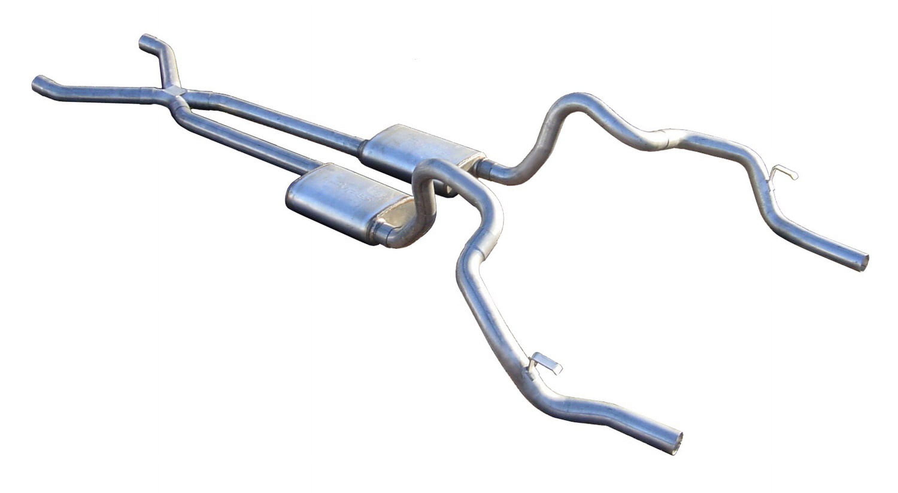 Pypes Performance Exhaust SGF11S Crossmember Back w/X-Pipe Exhaust System; Split Rear Dual Exit; 2.5 in. Intermediate And Tail Pipe; Street Pro Mufflers/Hardware Incl.; Tip Not Incl.;