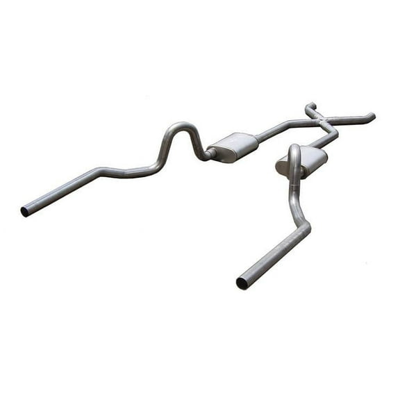 Pypes SGA10V Exhaust System - 2-1/2 in with 2-1/2 in Tips - Stainless
