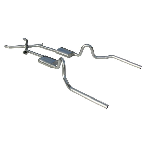 Pypes Exhaust Crossmember Back w/Xchange 64-74 A-Body Split Rear Dual Exit 3"