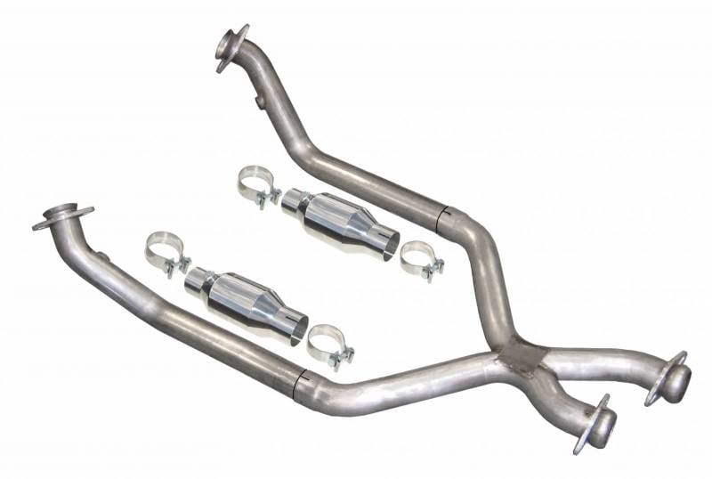 Pypes Exhaust X-Pipe Kit Intermediate Pipe 96-98 Mustang 2.5 in w/Cats 304 SS