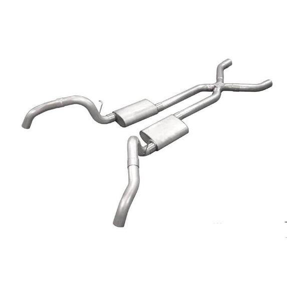 Pypes SGF60T Exhaust System - Turbo Pro X-Pipe System - Dual Rear Exit - 2-1/2 in - Stainless