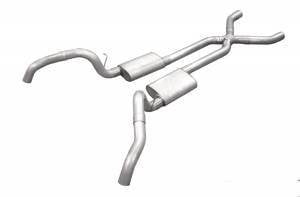 Pypes SGF60V Exhaust System - 2-1/2 in Diameter - 2-1/2 in Tips - Stainless